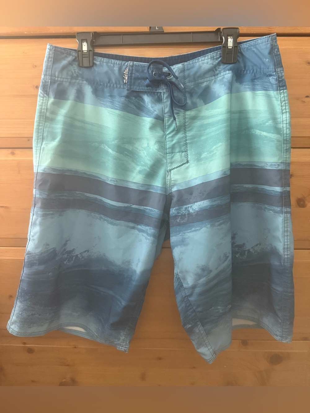 Salt Life Blue and Teal SLX-QD Board Shorts